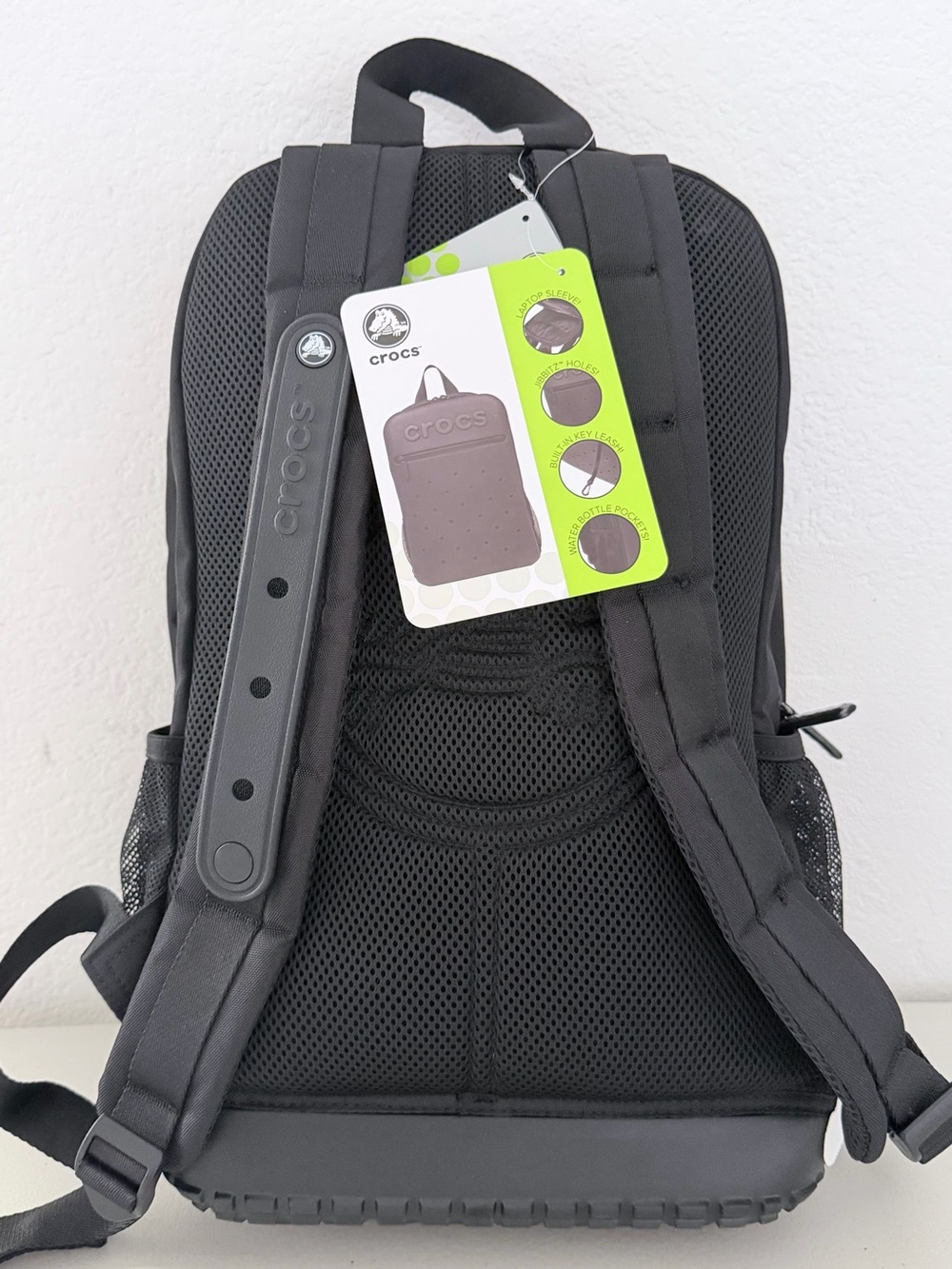 UNISEX CROCS Gray Sling Backpack with Perforated Front - Picture 4 of 4